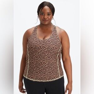 Fabletics Phoenix Lite Racerback Tank Cheetah Size 2X
